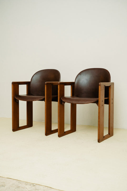 Dialogo chairs by Afra and Tobia Scarpa for B&B Italia, 1970s (set of 2)