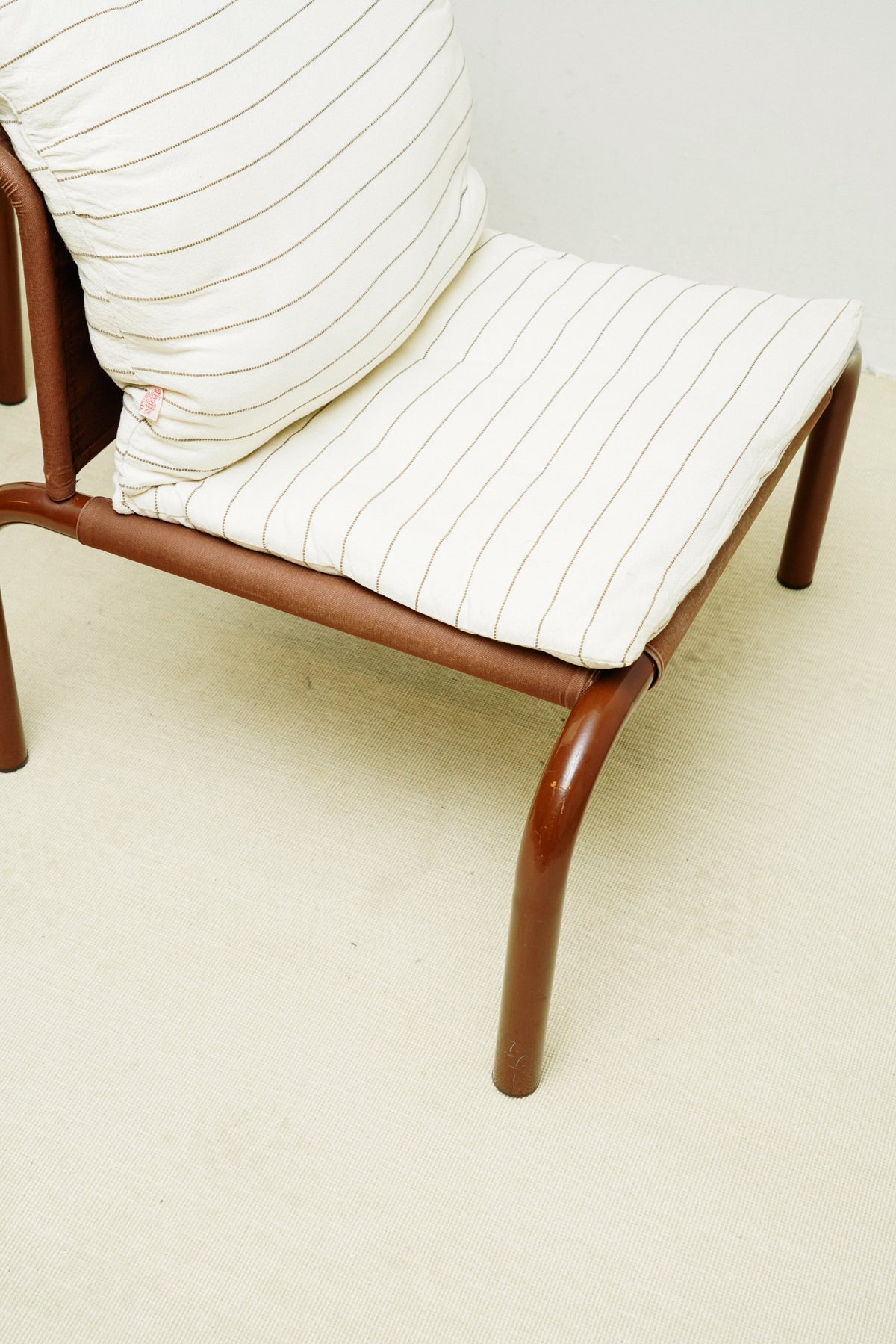 Brown easy chairs by Thalia & Co, Italy 1980s (set of 2)