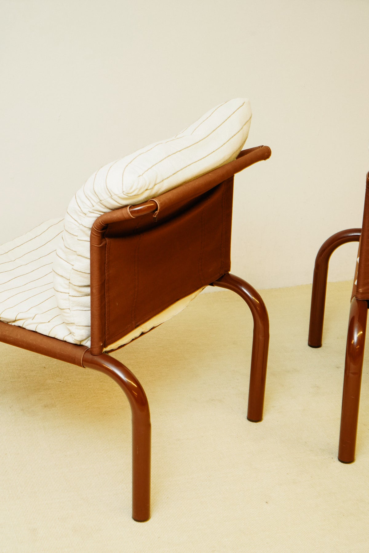 Brown easy chairs by Thalia & Co, Italy 1980s (set of 2)