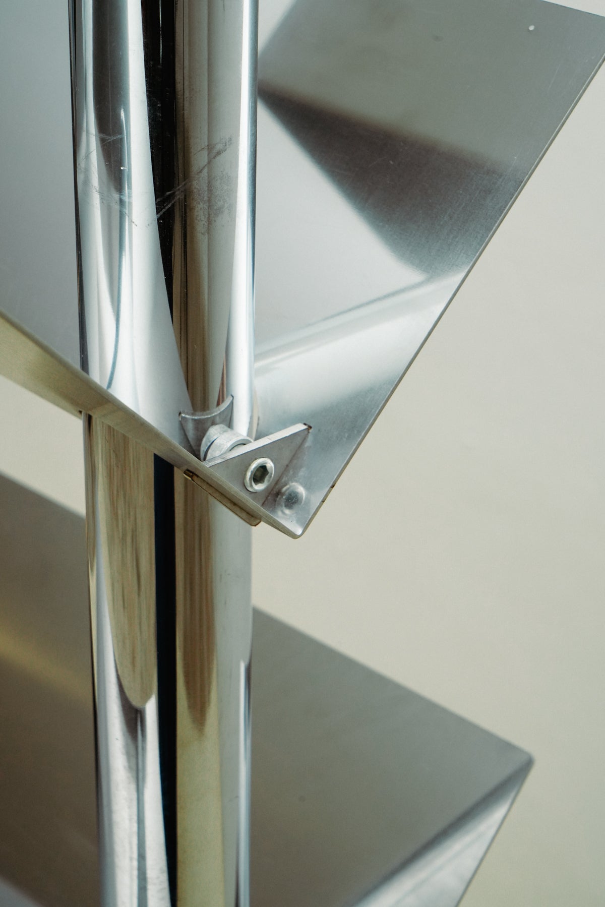 Stainless steel shelves, 1990s