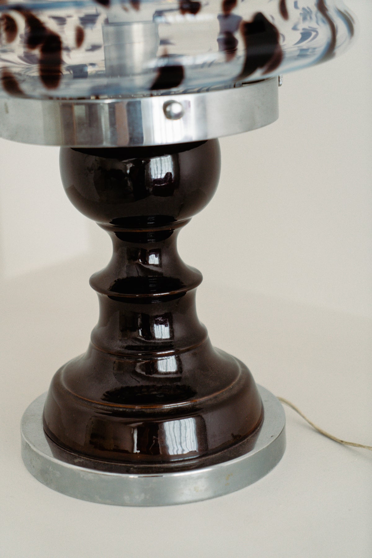 Murano table lamp in the style of Mazzega, 1970s