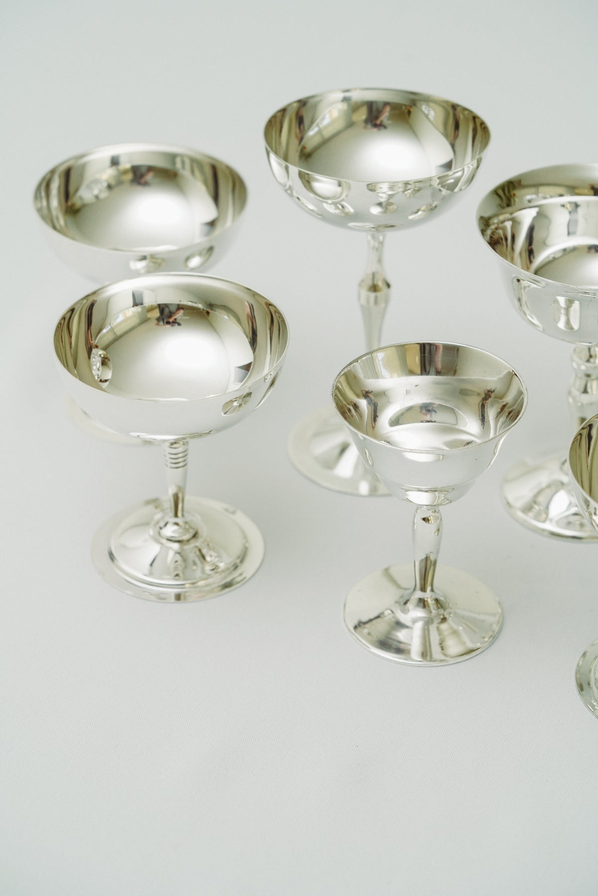 Silver plated sorbet cups (set of 7)