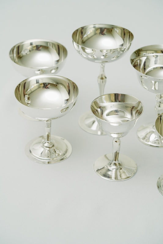 Silver plated sorbet cups (set of 7)
