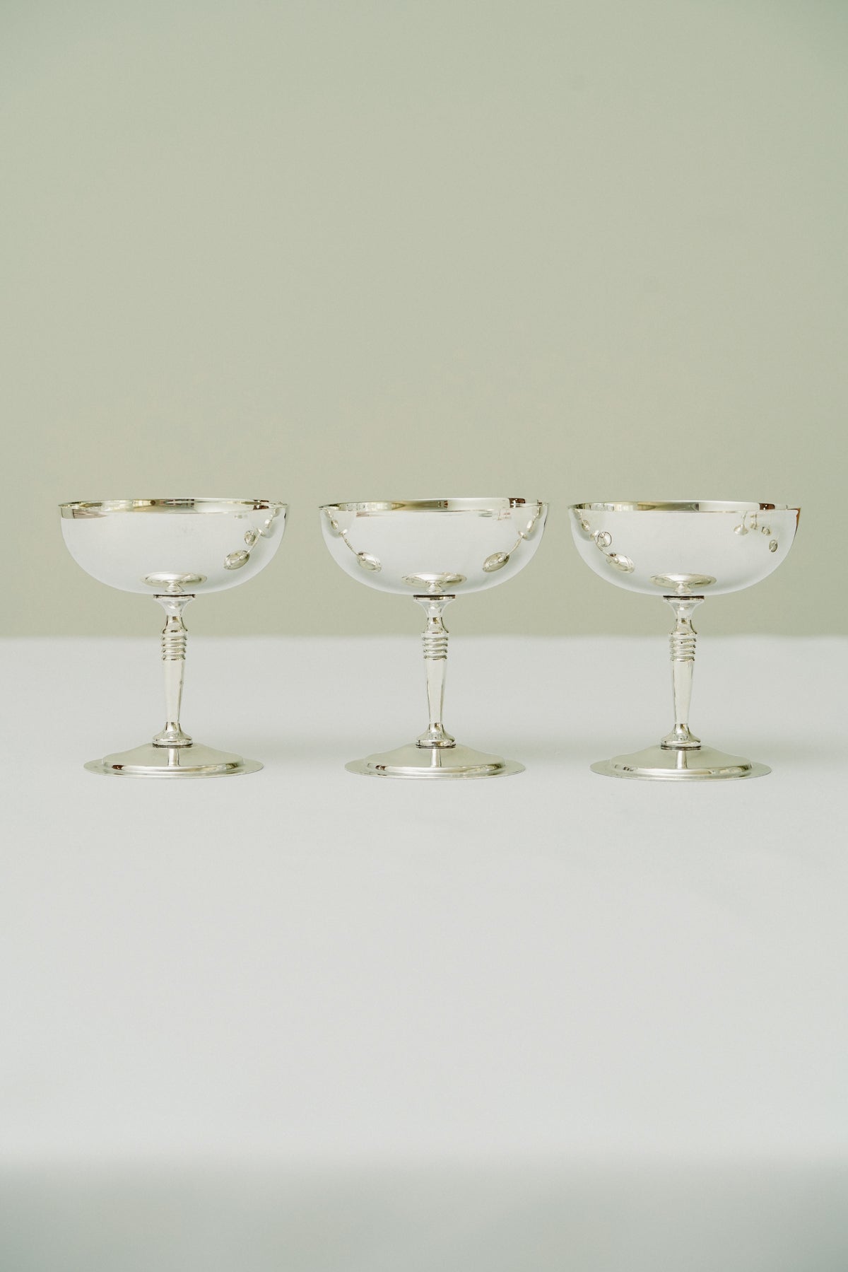 Silver plated sorbet cups (set of 7)