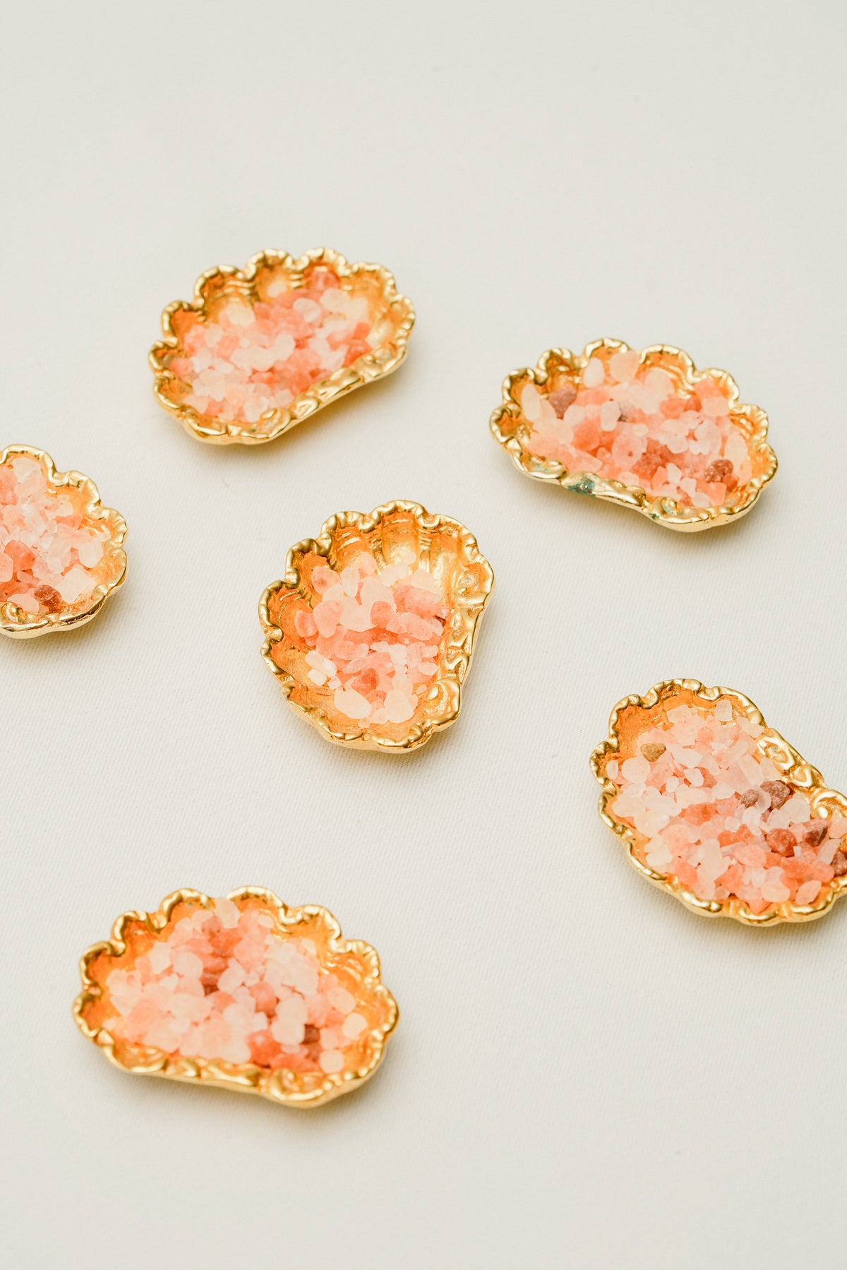 Set of 6 shell salt cellars