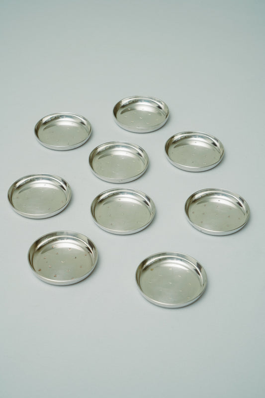 Christofle mini plates/ ashtrays, set of 9