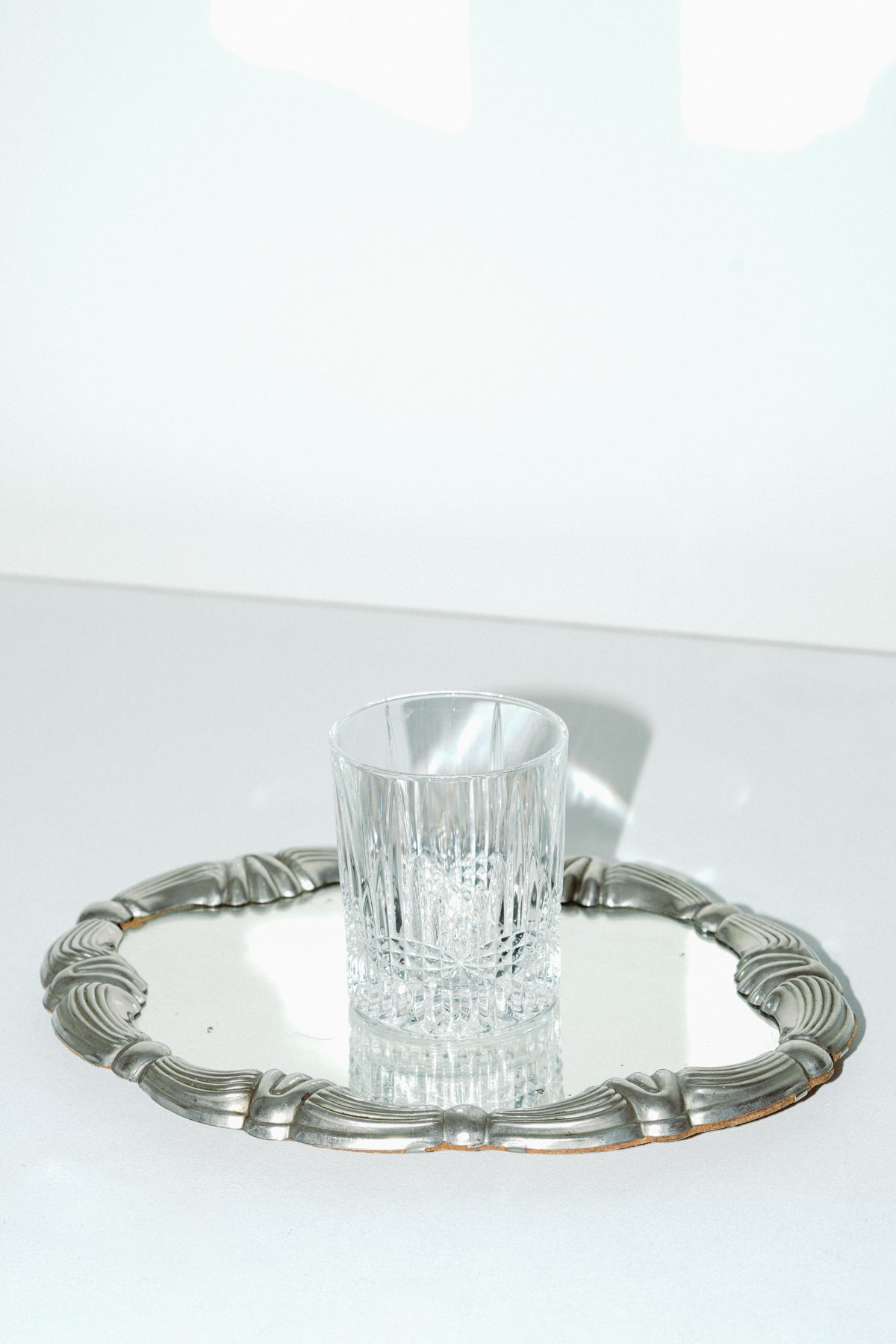 1950s small tray with mirror