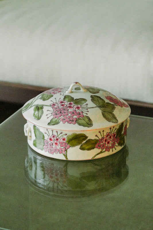Floral porcelain tureen