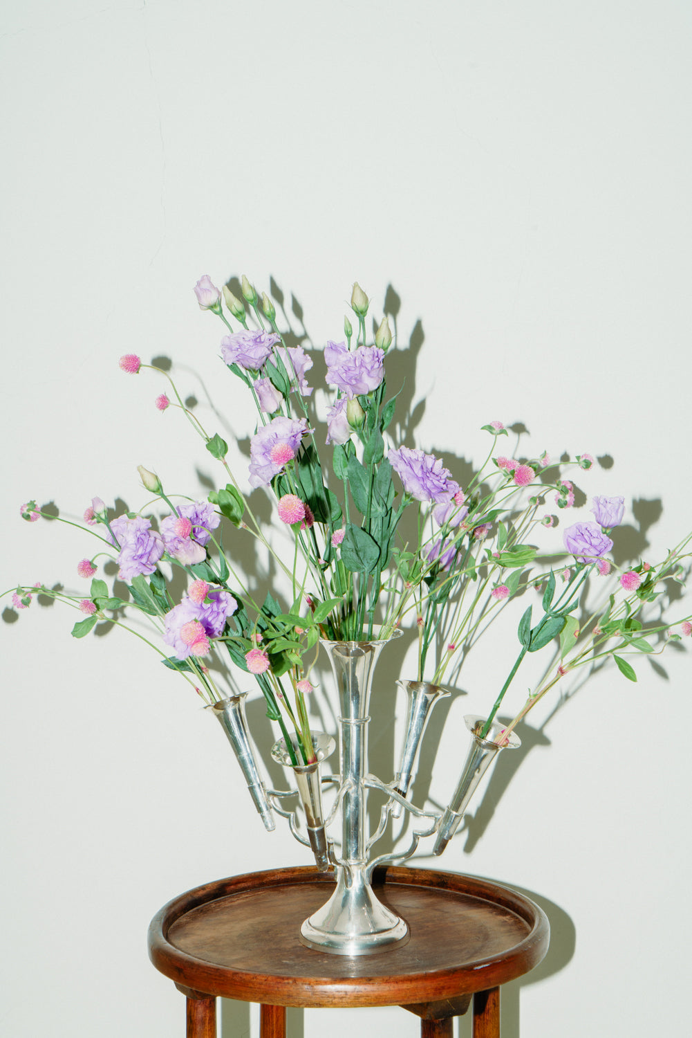Royal Sheffield Soliflore with 5 vases