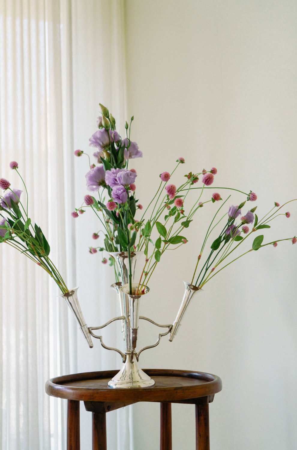 Royal Sheffield Soliflore with 5 vases