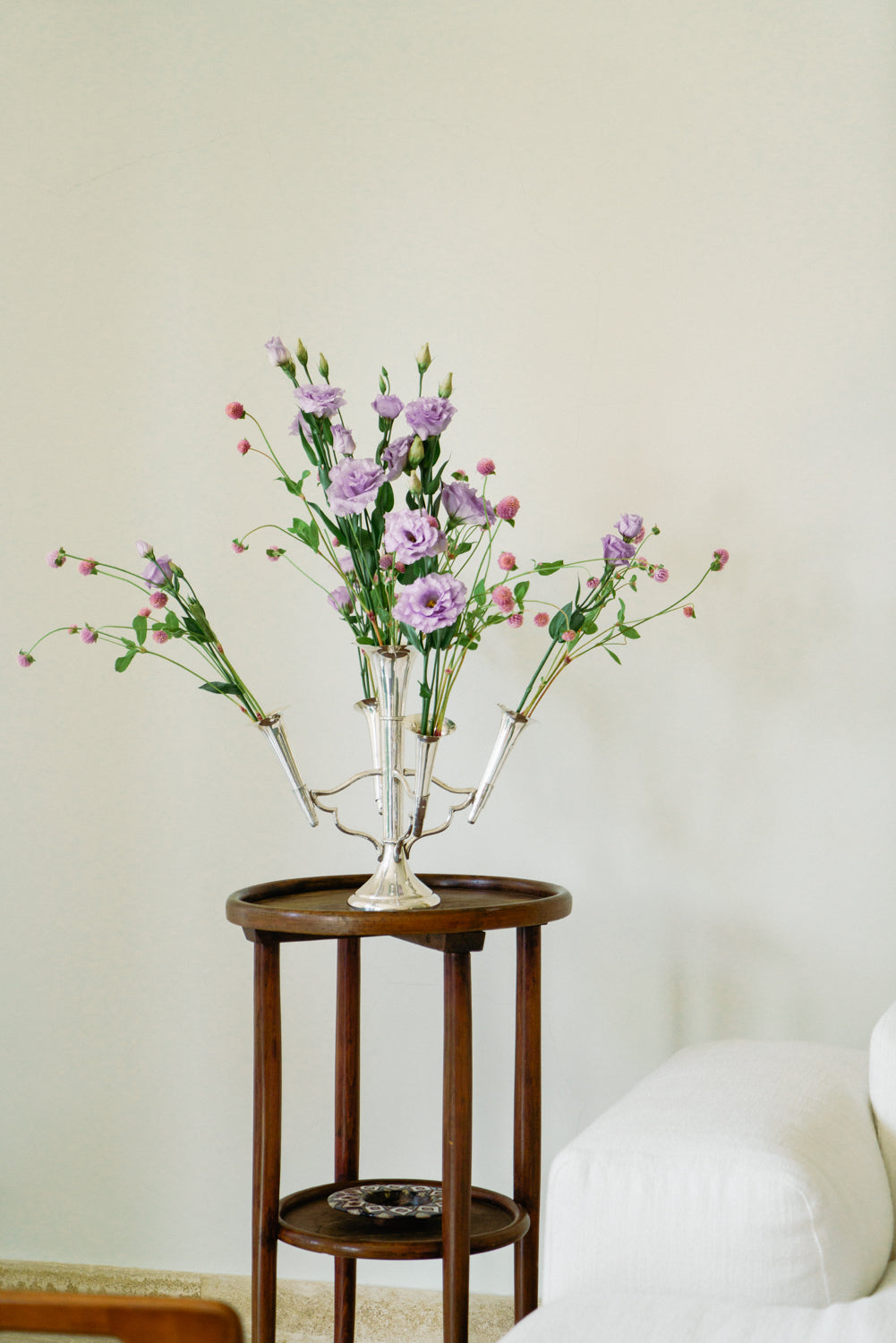 Royal Sheffield Soliflore with 5 vases