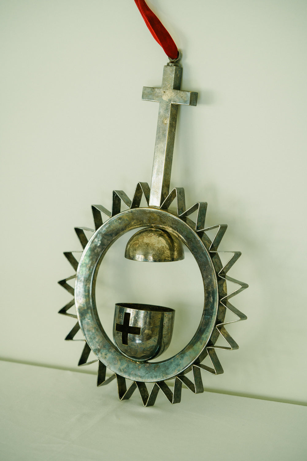 Silver plated European Reliquary Monstrance with patina