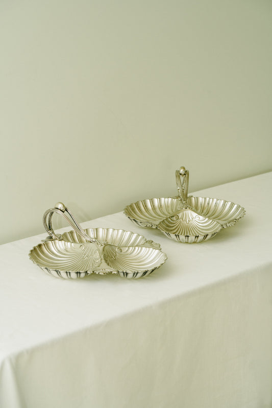Sheffield shell aperitivo plates, set of 2