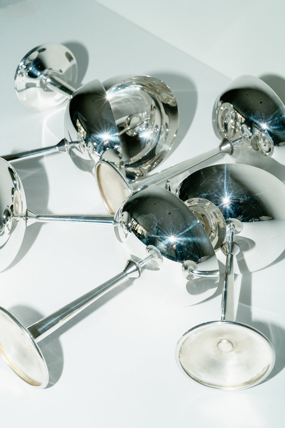 Set of 6 long stem coupes