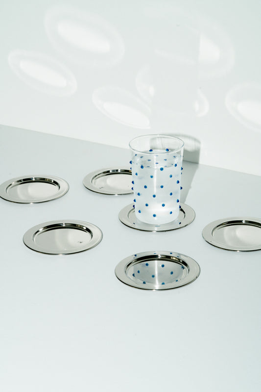 Set of 6 metal coasters