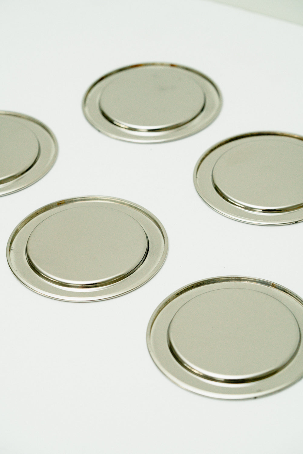 Set of 6 metal coasters
