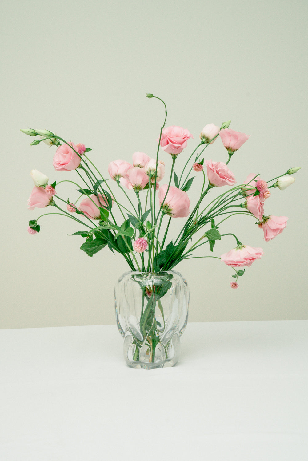 Thick glass vase