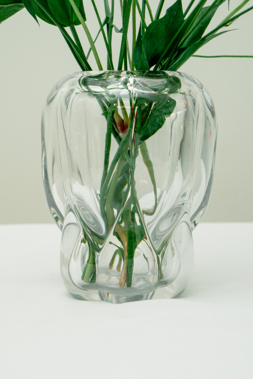 Thick glass vase