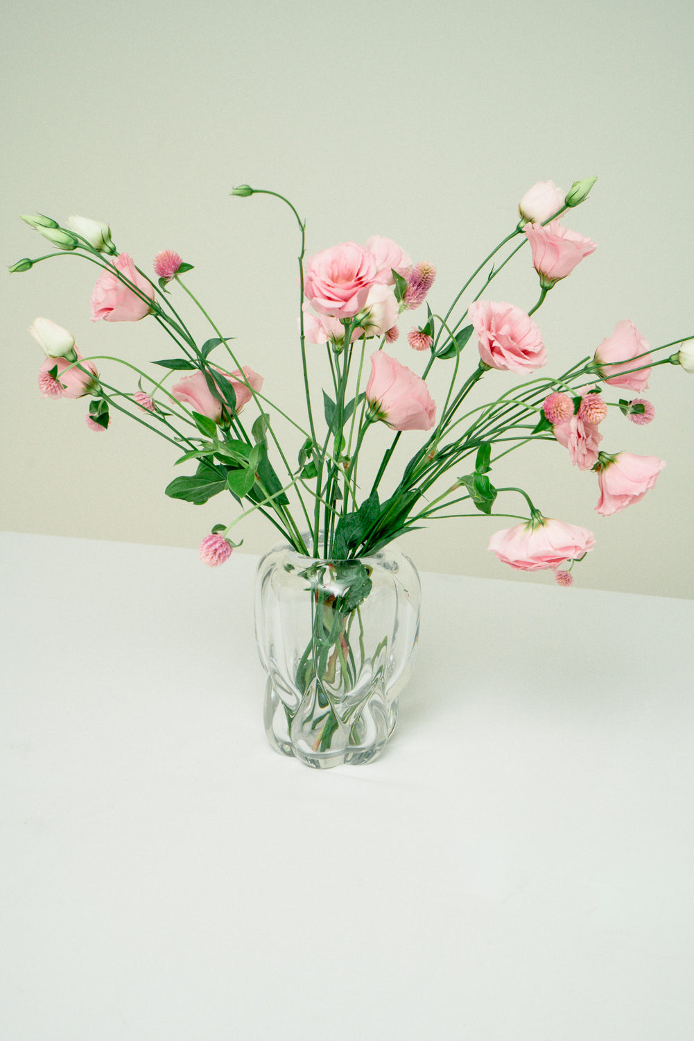 Thick glass vase