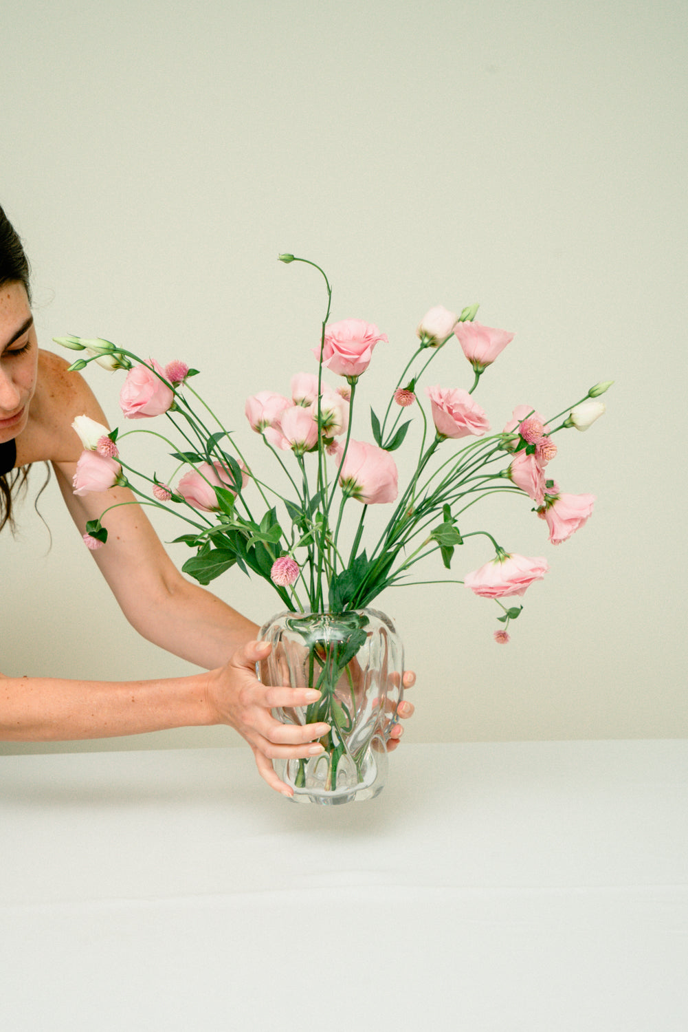 Thick glass vase