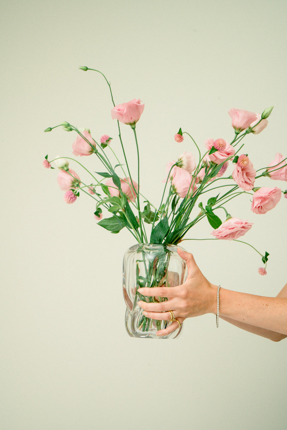 Thick glass vase
