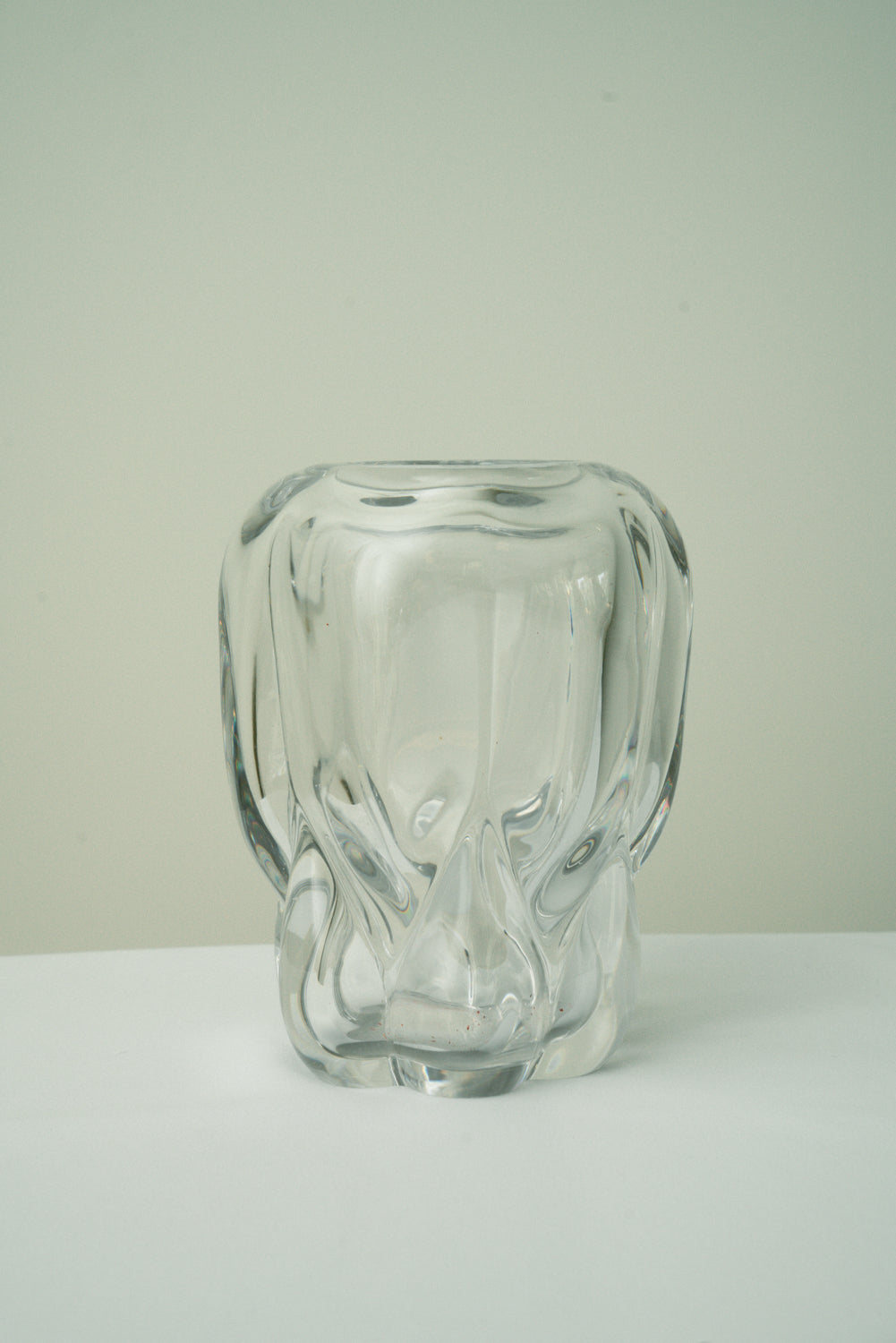 Thick glass vase