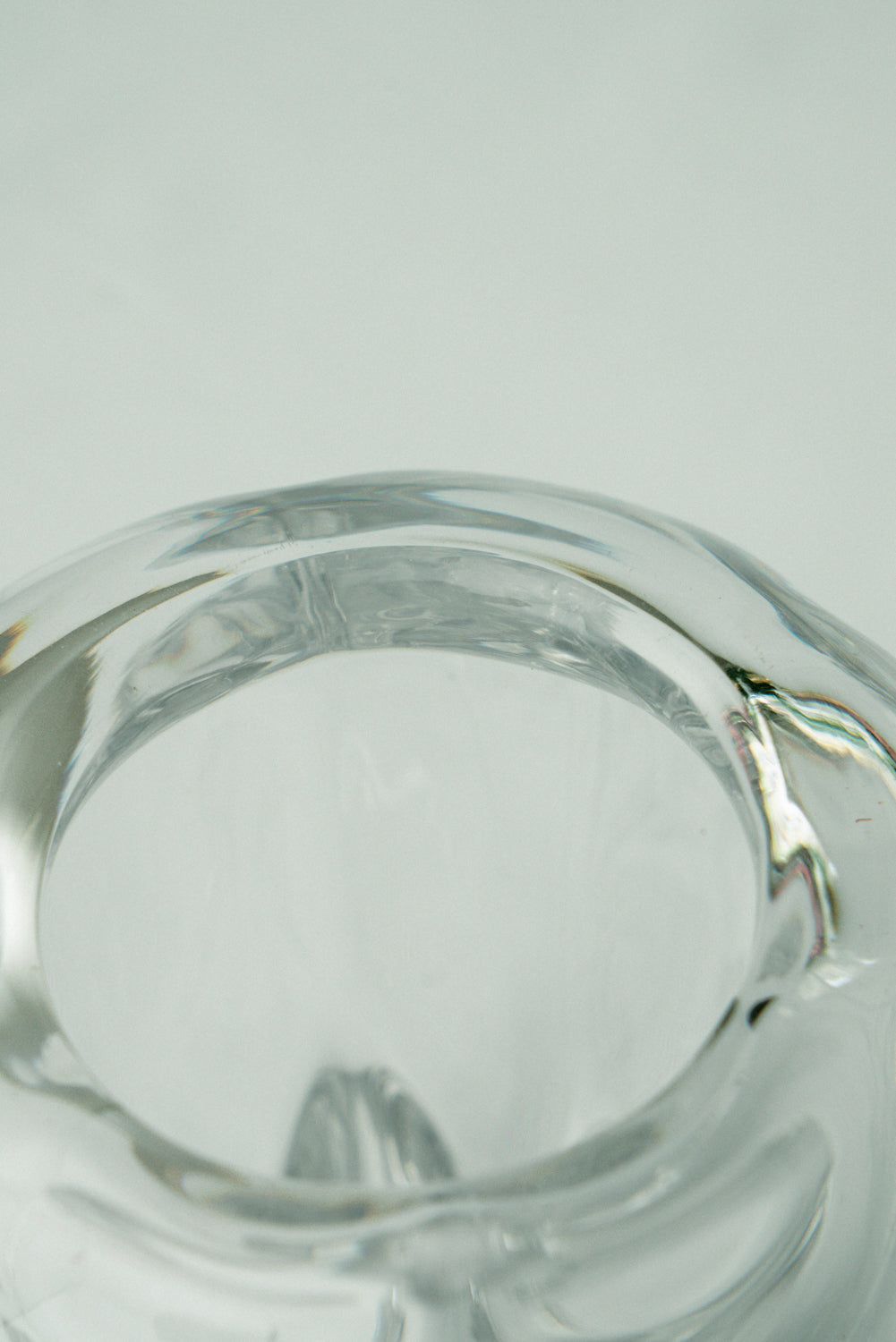 Thick glass vase