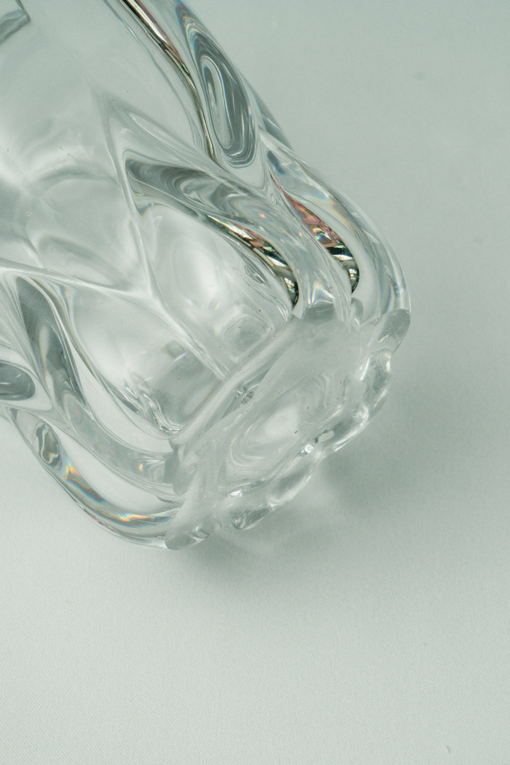 Thick glass vase