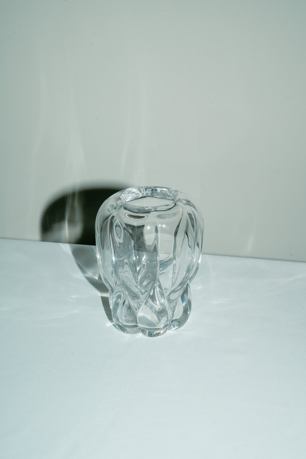 Thick glass vase