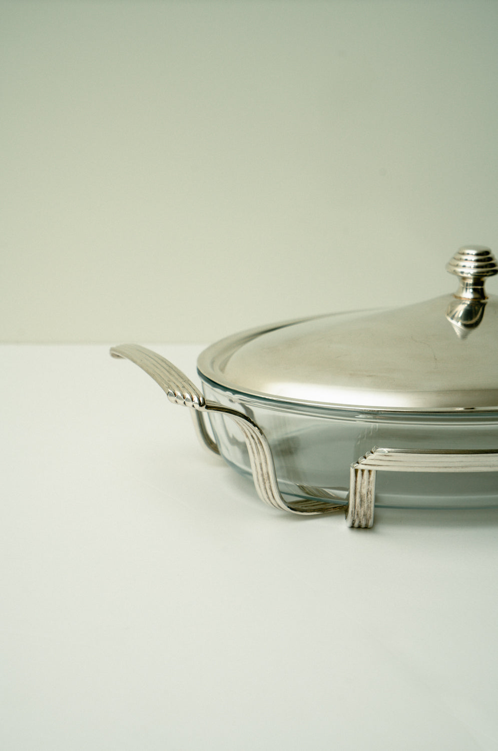 Silver plated Pyrex holder
