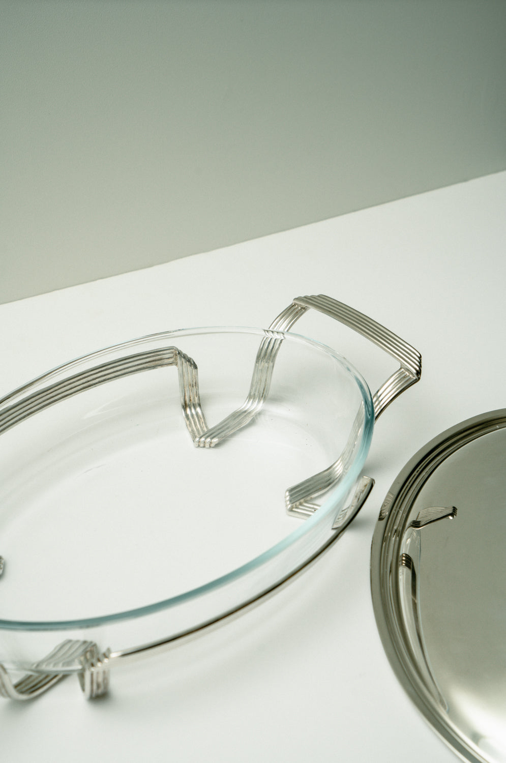 Silver plated Pyrex holder