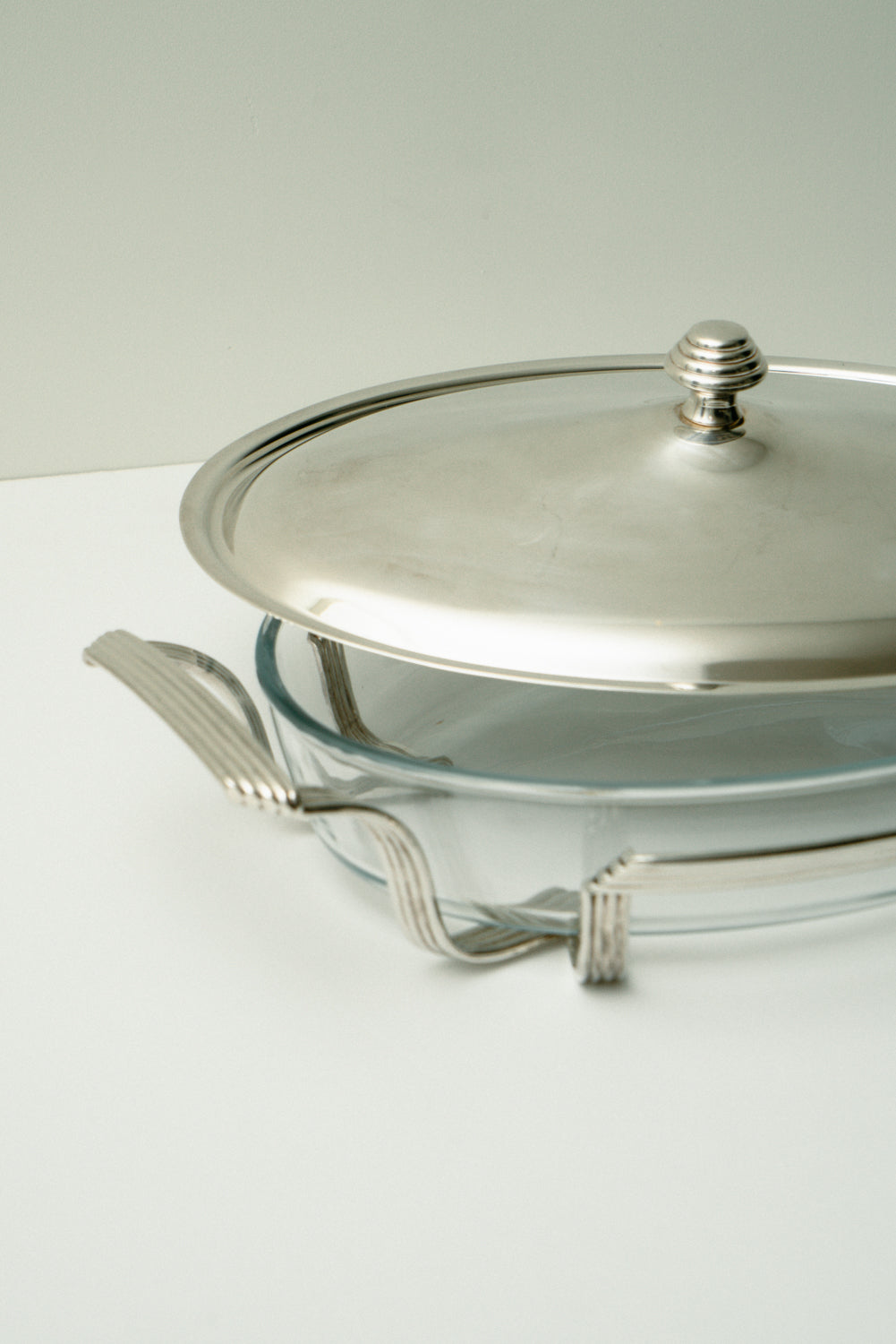 Silver plated Pyrex holder