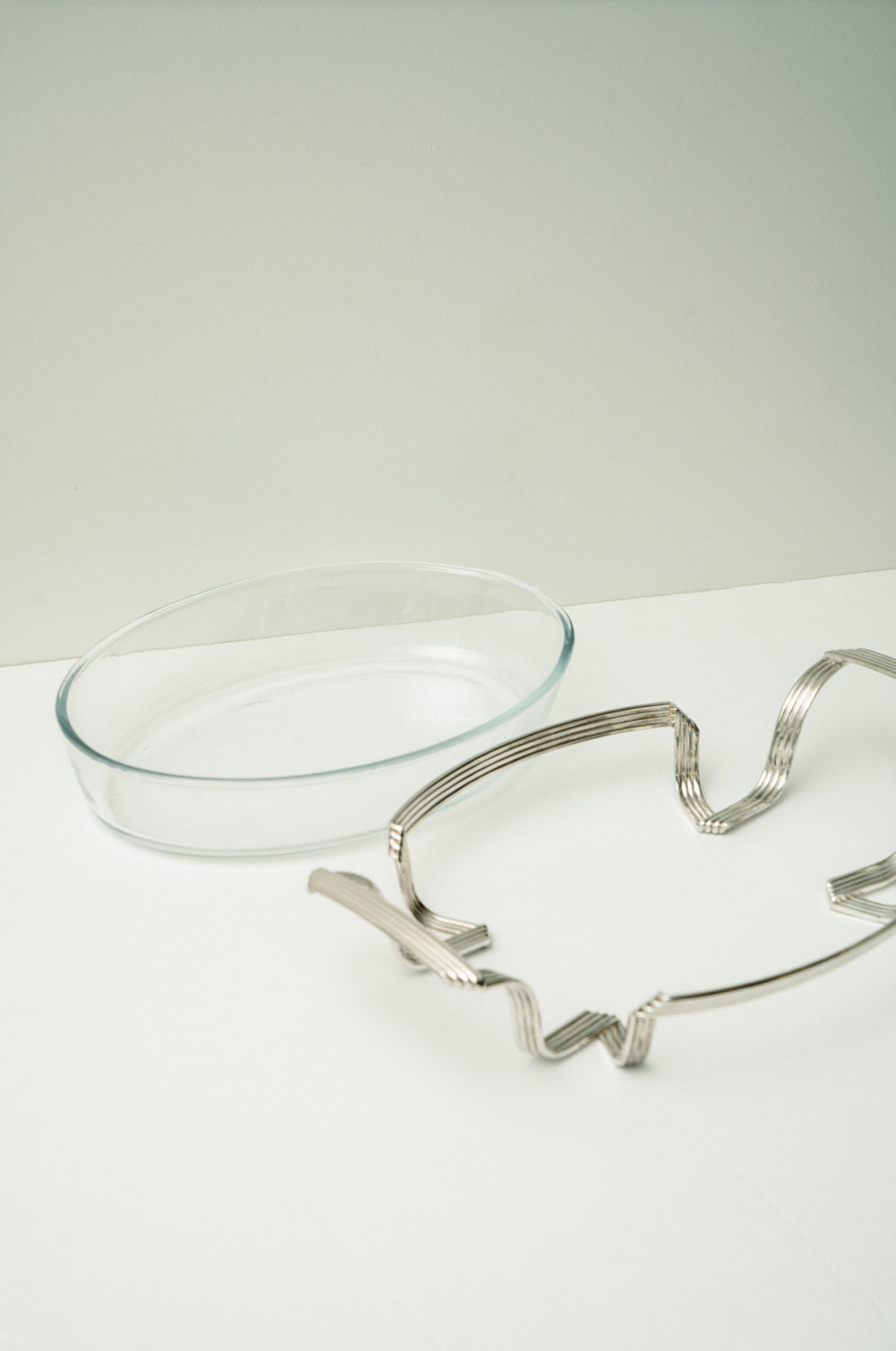 Silver plated Pyrex holder
