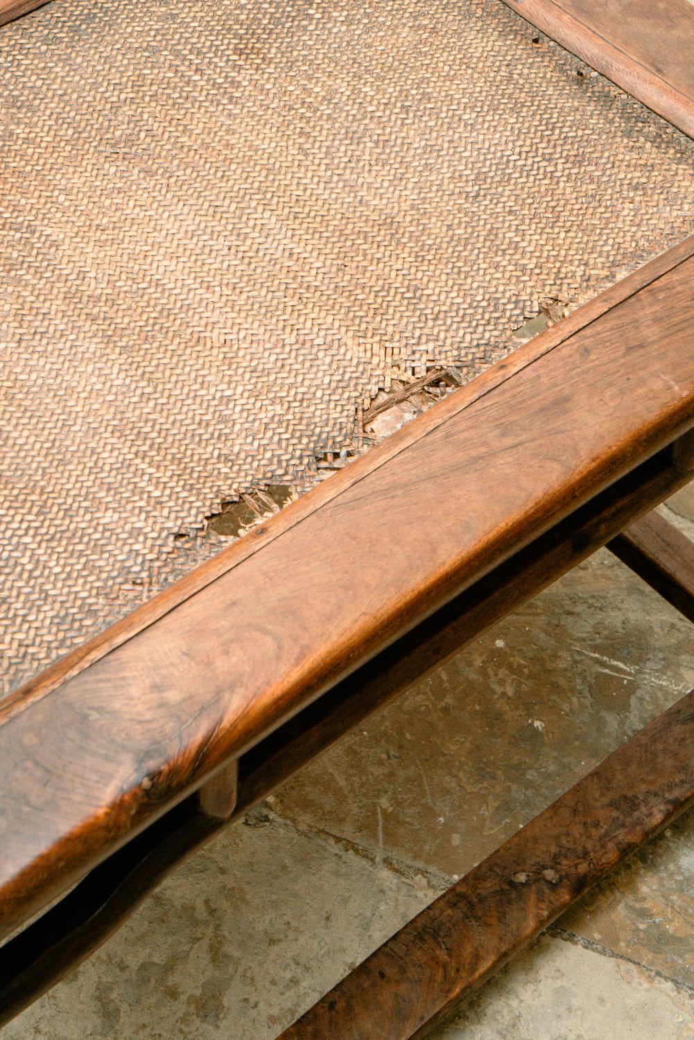 Set of 2 antique traditional Chinese hardwood meditation chairs