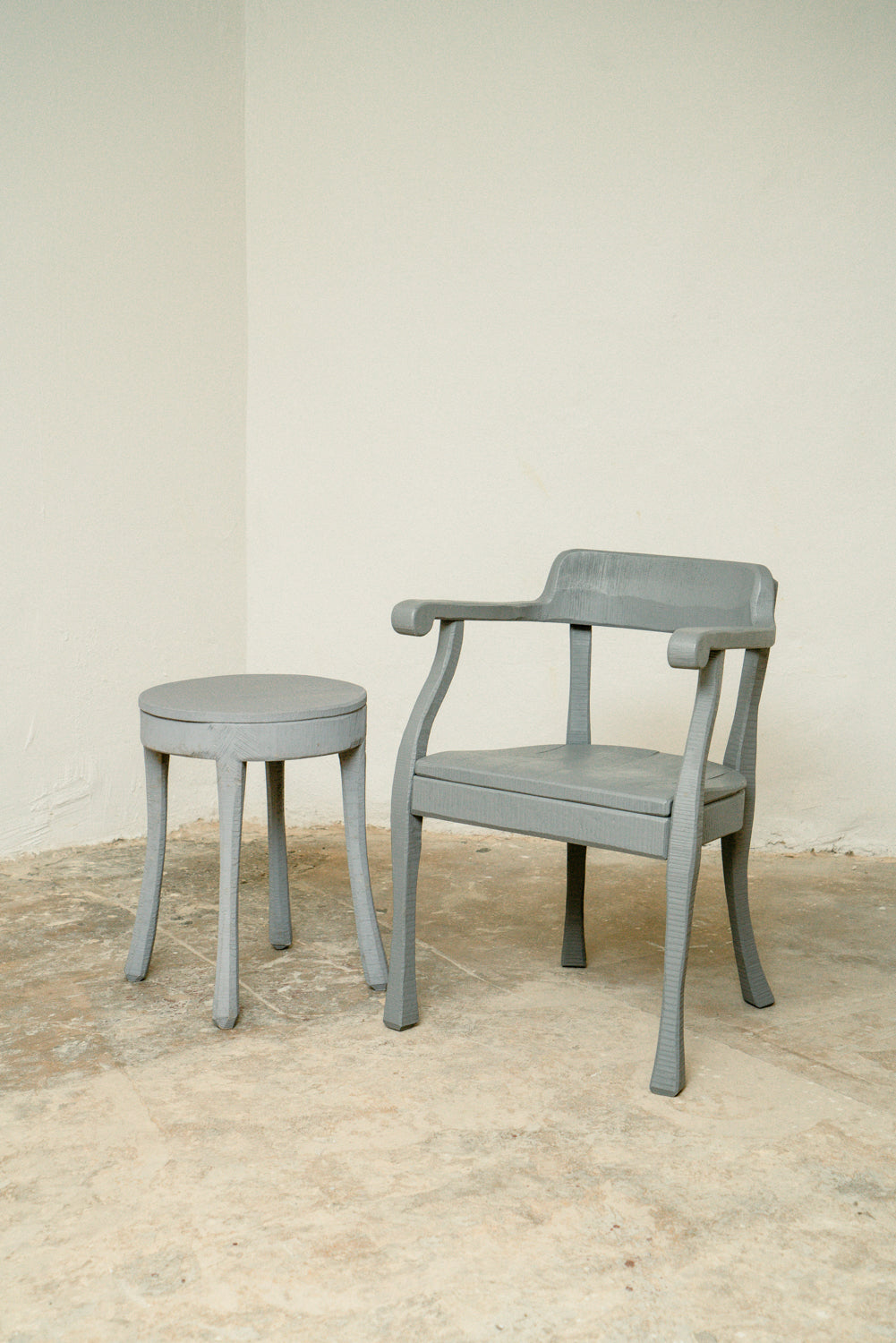 Raw chair and stool by Muuto