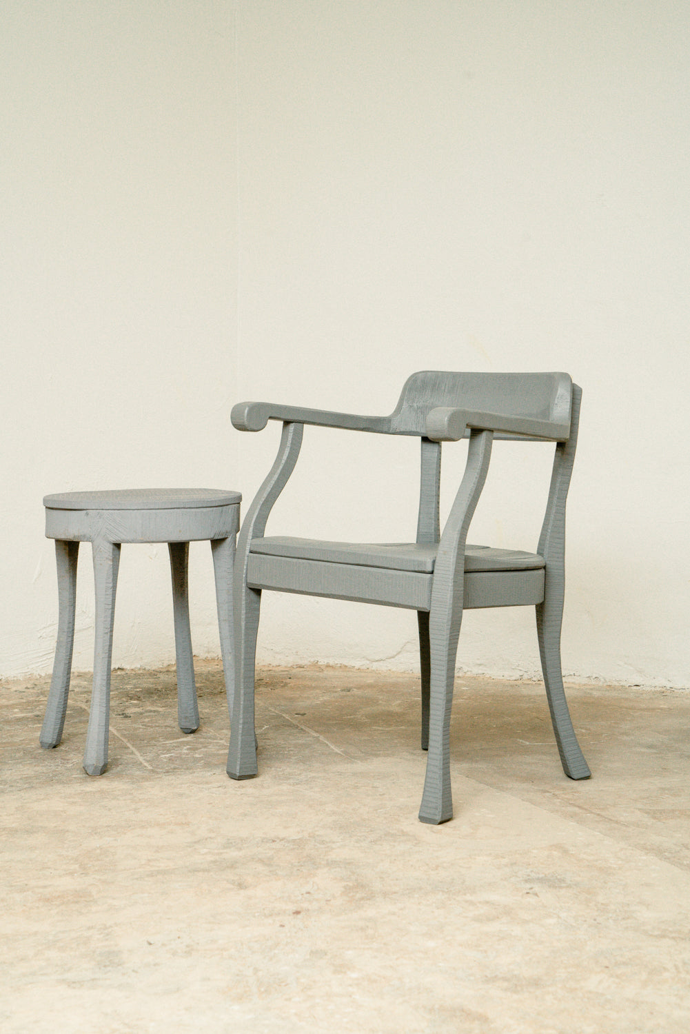 Raw chair and stool by Muuto