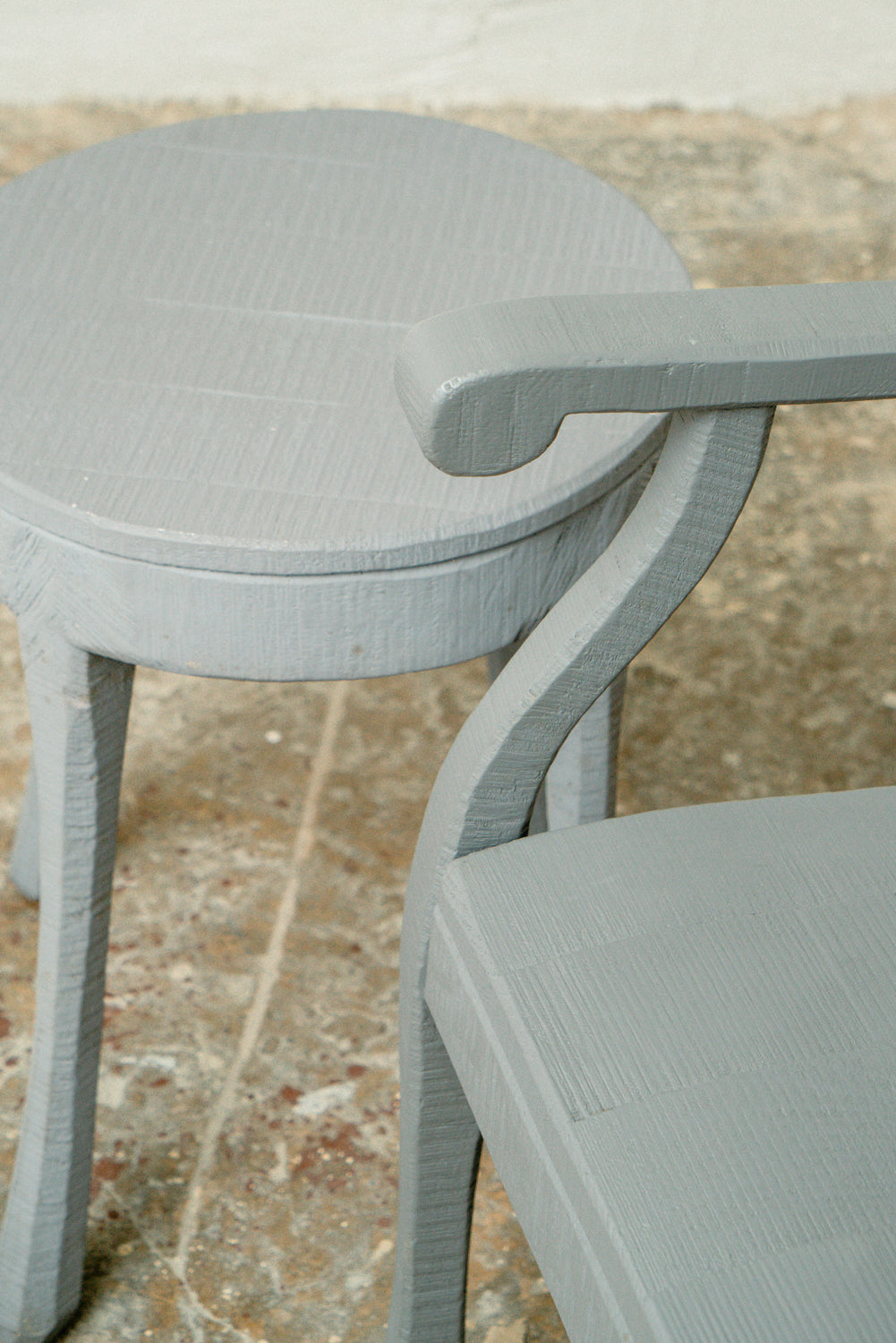 Raw chair and stool by Muuto