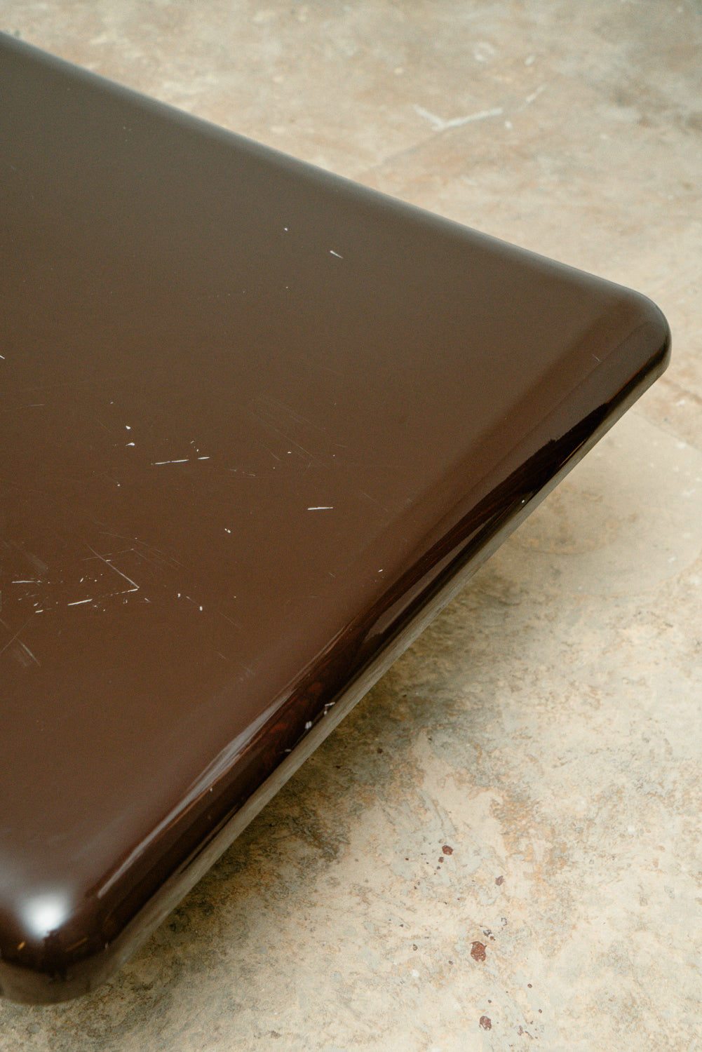Artemide brown square coffee table