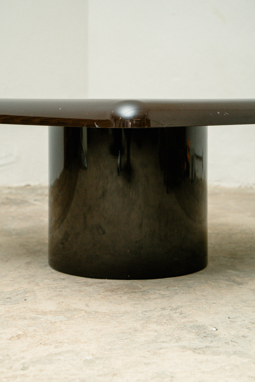 Artemide brown square coffee table
