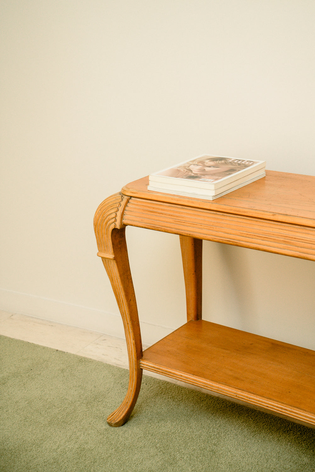 Vintage wood console