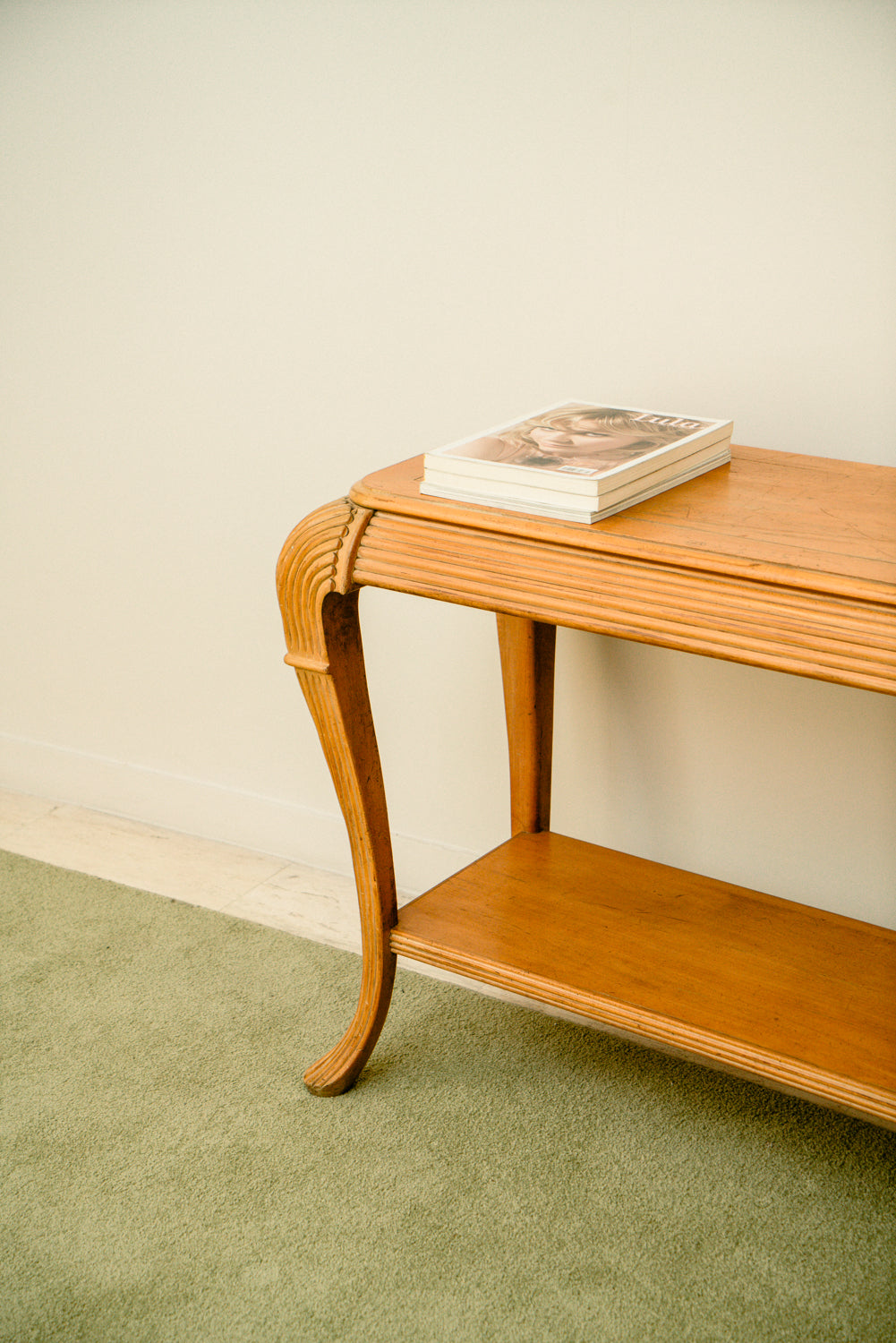 Vintage wood console