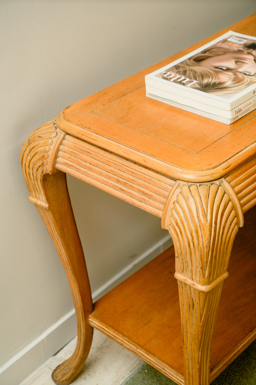 Vintage wood console