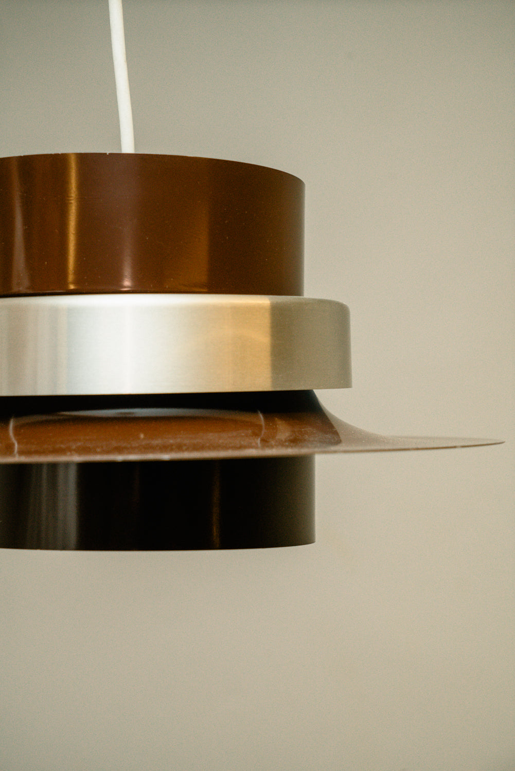 Scandinavian brown ceiling lamp, 1970s