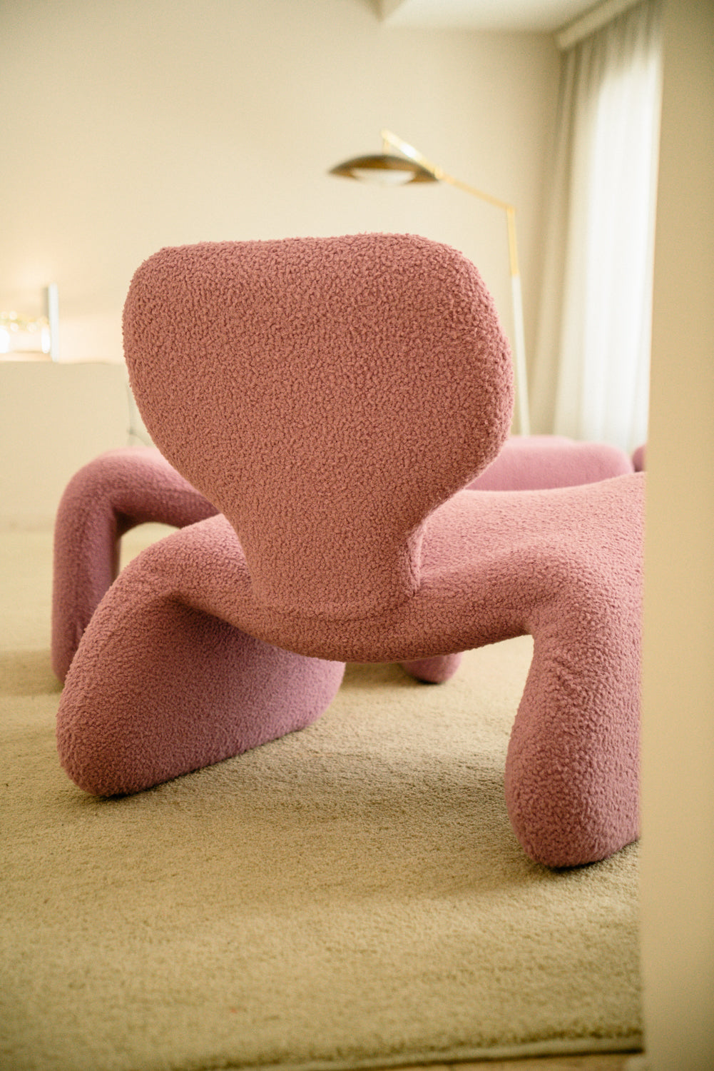 Rare set of 2 Djinn chairs with 2 ottomans by Olivier Mourgue for Airborn, 1970s