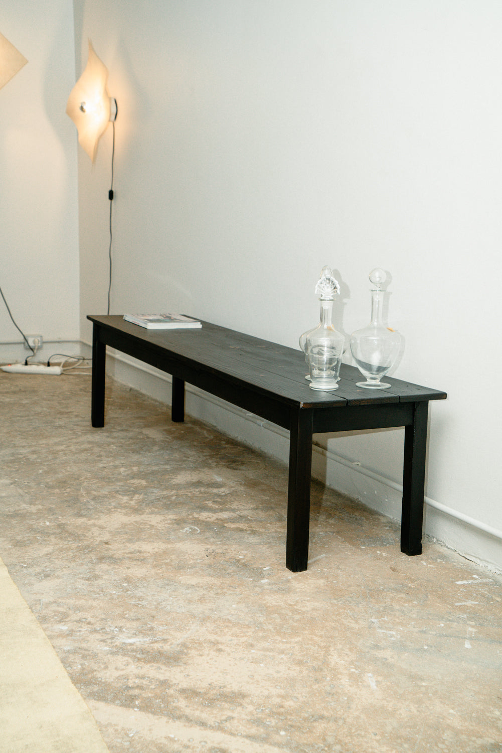 Yakisugi wood bench
