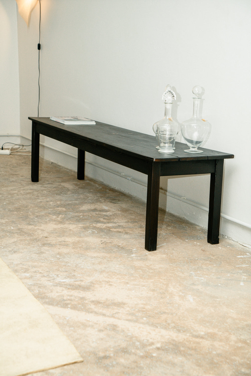 Yakisugi wood bench