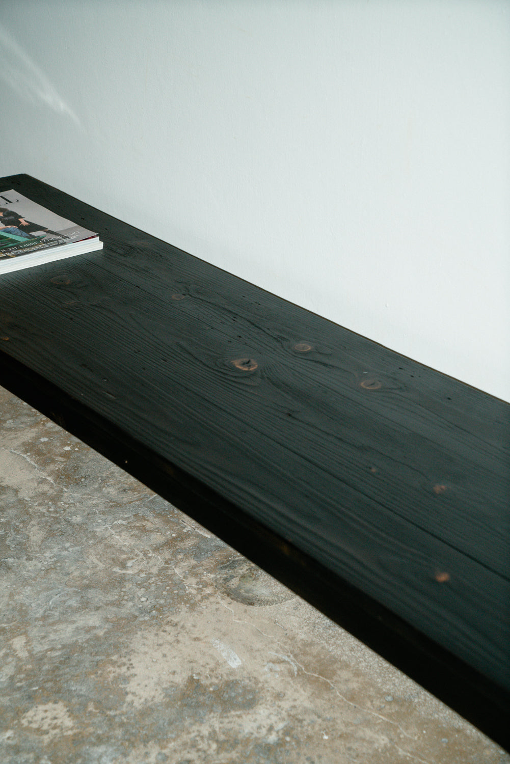 Yakisugi wood bench