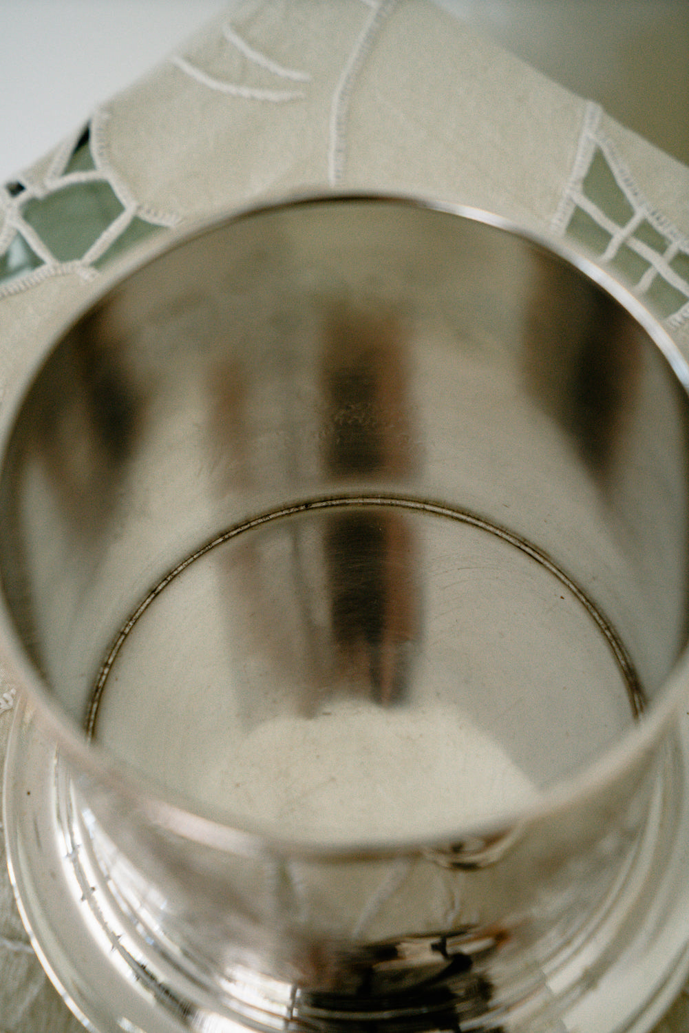 Vintage silver plated cookie jar