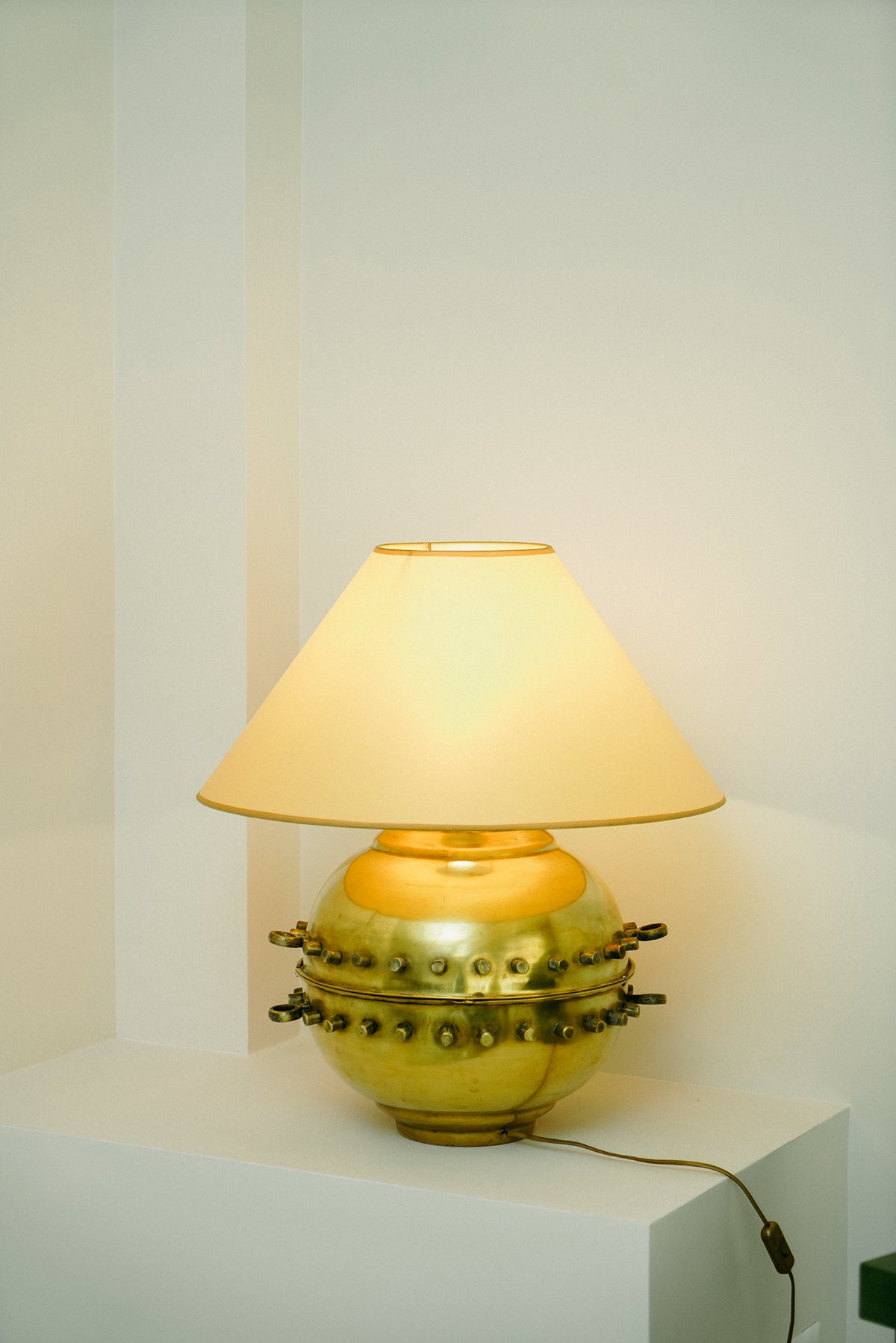 Brass table lamp