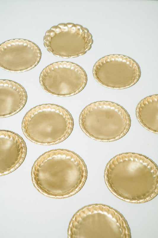 Brass mini plates (set of 12)